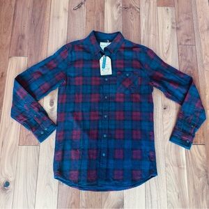 Weatherproof Vintage Plaid Button Down Shirt Men Size S NWT